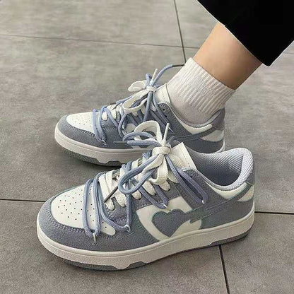 Fashion Sports Shoes Breathable Love Couple Lace Up Outdoor Casual Low Vulcanized Shoes Non-slip Running 2023 New Women Sneakers