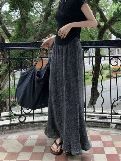 Black Sequin Slim Long Skirt Women High Waist Luxury Elegant Fashion Streetwear Y2k Maxi Skirt Glitter Ladies Long Skirt