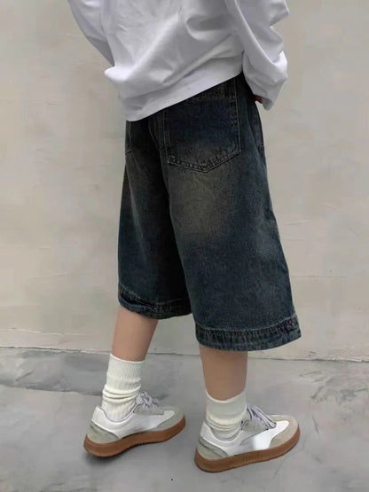 lovwvol Summer Vintage Jeans Shorts Women New Bottoms Streetwear Fashion Casual Y2k Retro Wide Leg Denim Pants Pantalones Female