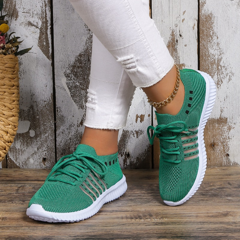 Autumn New Platform Shoes for Women  Fashion Lace Up Breathable Sneakers for Women Outdoor Durable Ladies Vulcanized Shoes