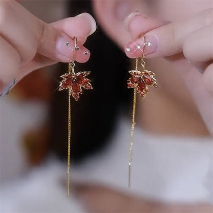 Exquisite Drop Ear Line Long Hanging Earrings For Women Zircon Crystal Bee Butterfly Flower Piercing Earing Accessories Jewelry