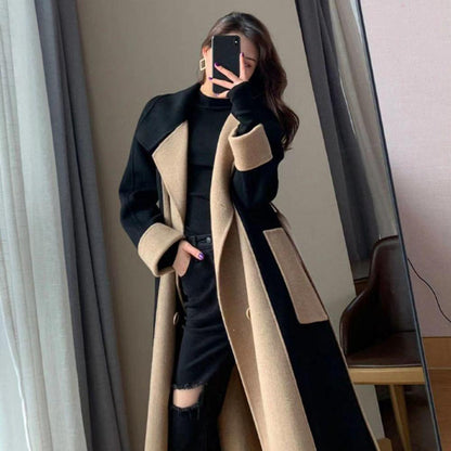 Winter Coat Double-breasted Cardigan Thermal Anti-wrinkle Lapel Women Winter Coat   Women Overcoat  for Shopping Coats Jackets