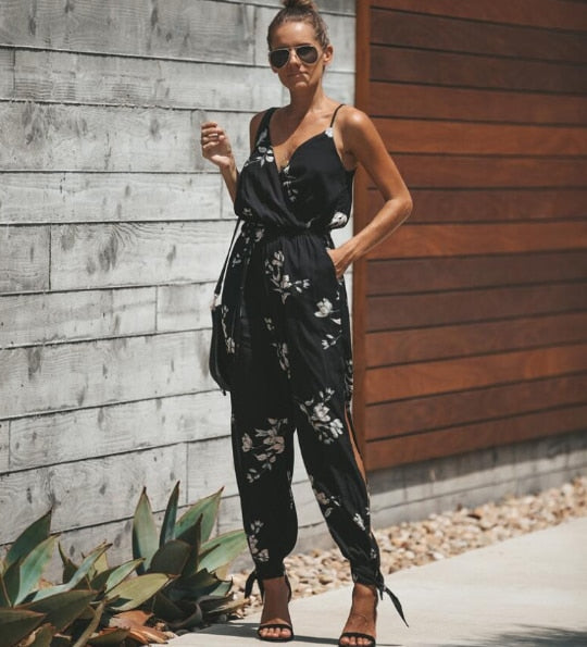 Women Suspender Rompers Overalls Vintage Jumpsuits Playsuits Long Pockets Wide Leg Pants Combinaison Oversize