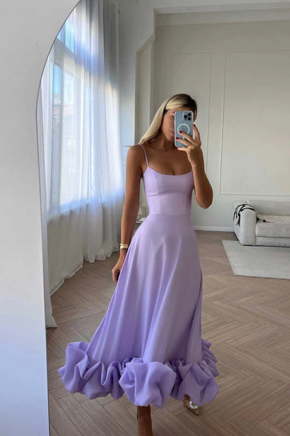 Elegant Curved Hem Dress Women Midi Fashion Floral Large Swing Slip Female A-line Dresses  Summer Backless Party Lady Robe