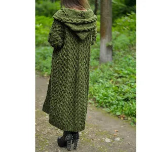 lovwvol Spring Autumn New Women Fashion Hooded Cardigan Coat Casual Knitted Sweater Jacket for Women Plus Size S-5XL