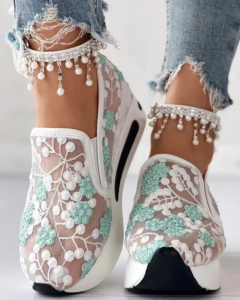 Muffin Sequin Slip-On Espadrilles