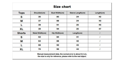 Casual Fashion Shorts Suit Women's Summer Slim Shorts And  Short-sleeved Tops Western Style Outfits 2-piece Set For Office