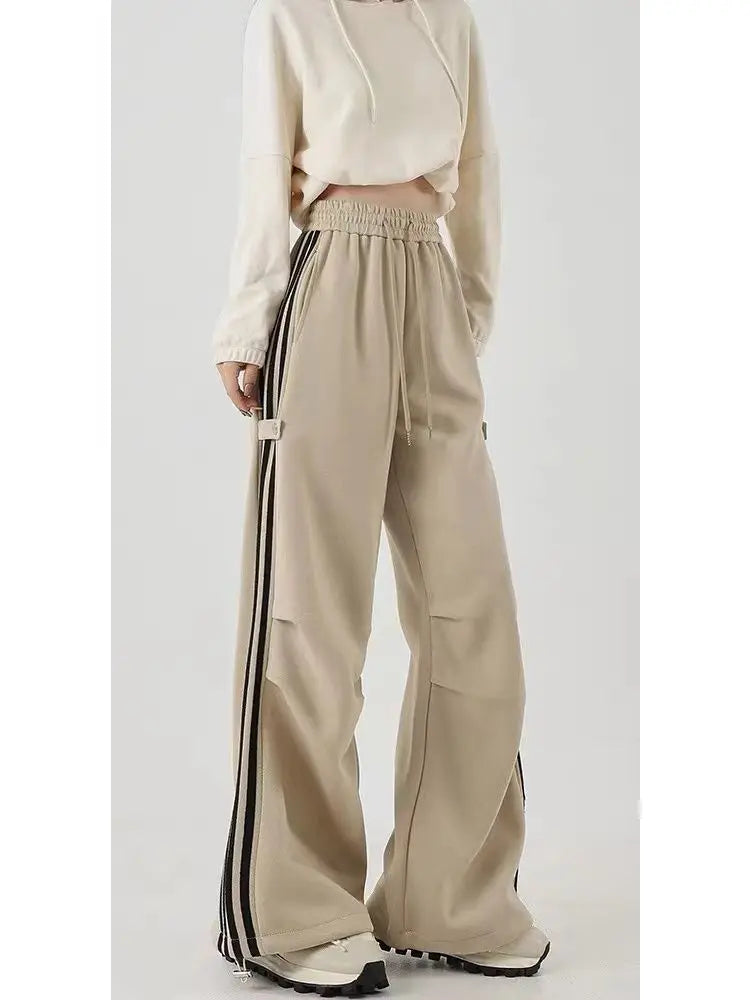 lovwvol   Y2k Striped Swestpants Woman Sports Baggy Korean Fashion Pants Streetwear Cargo Harajuku Spring Trousers Vintage Aesthetic