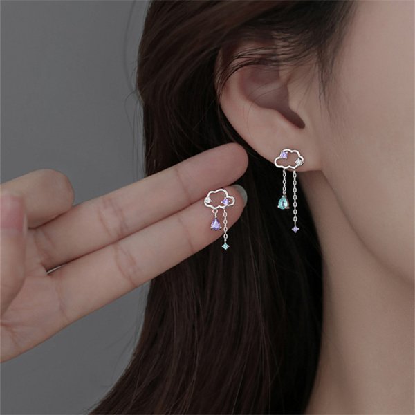 Exquisite Drop Ear Line Long Hanging Earrings For Women Zircon Crystal Bee Butterfly Flower Piercing Earing Accessories Jewelry