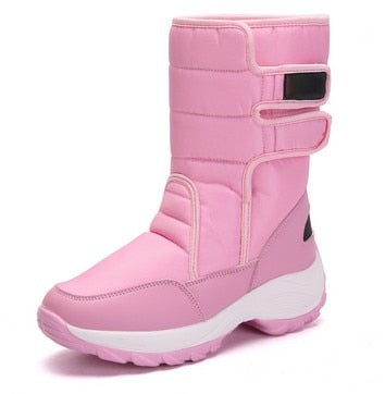 New winter Warm Snow Boots Outdoor waterproof women's Cotton boots Plush comfort warm Female high top boot Cotton Shoes