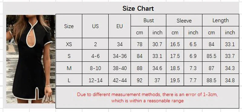 lovwvol  90s Vintage Revamped Cheongsam Dress Women Patchwork Mandarin Collar Keyhole Short Sleeve Dress Summer Mini Bodycon Dress