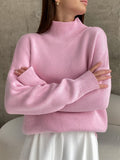 lovwvol Women Turtleneck Sweater CHIC Autumn Winter Thick Warm Pullover Top Oversized Casual Loose Knitted Jumper Female Pull