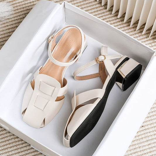 2023 summer new women's sandals roman style fashion design party and work wear ladies casual shoes High heel Large size 41-43