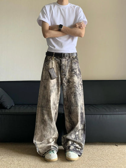 lovwvol  -  Vintage Aesthetic Emo Loose Washed Pants Autumn Women's Casual Harajuku Style Jeans Y2K Wide Leg Punk Baggy Denim Trouser