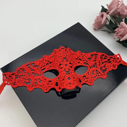 Sexy Lady Black White Red Lace Mask Translucency Half Face Masks Masquerade Party Dance Costume Party Eye Mask