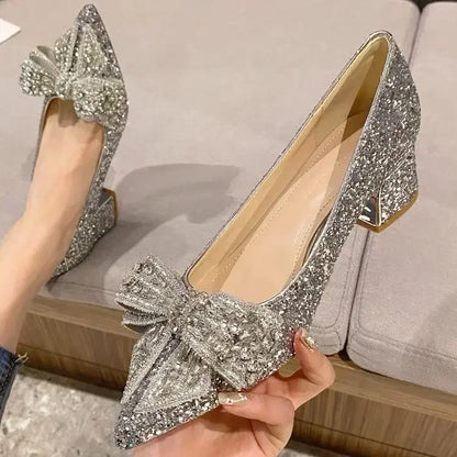 Women's Summer Footwear Stilito Rhinestone Shoes for Woman  with Wedding Bride Genuine Mark Chic and Elegant A Comfortable E