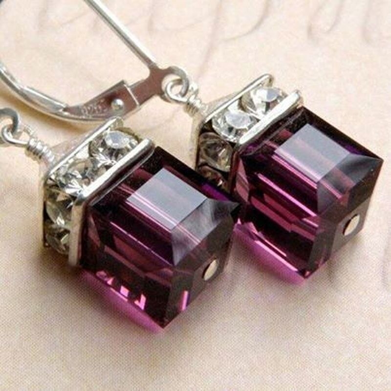 Exquisite Square Inlaid Green Zircon Stones Hook Earrings for Women Trendy Gold Color Bridal Engagement Wedding Dangle Earrings