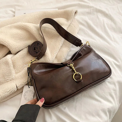 Large Soft Leather Crossbody Bags for Women New Trend Designer Vintage Shoulder Bag Female Handbags and Purses