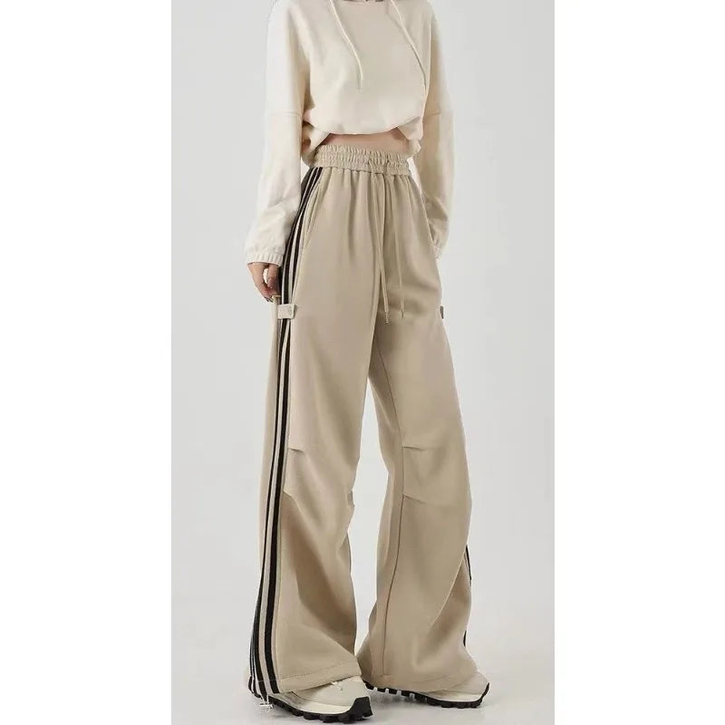 lovwvol   Y2k Striped Swestpants Woman Sports Baggy Korean Fashion Pants Streetwear Cargo Harajuku Spring Trousers Vintage Aesthetic