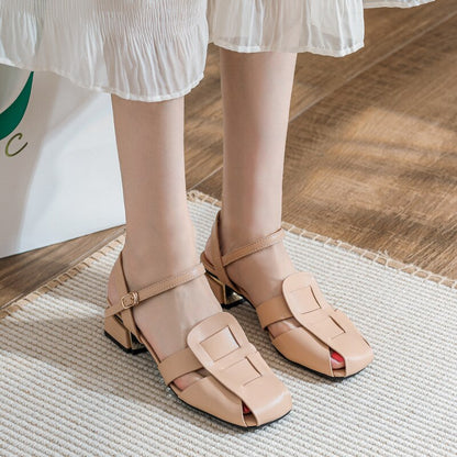 2023 summer new women's sandals roman style fashion design party and work wear ladies casual shoes High heel Large size 41-43