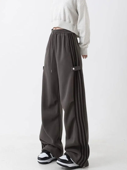 lovwvol   Y2k Striped Swestpants Woman Sports Baggy Korean Fashion Pants Streetwear Cargo Harajuku Spring Trousers Vintage Aesthetic