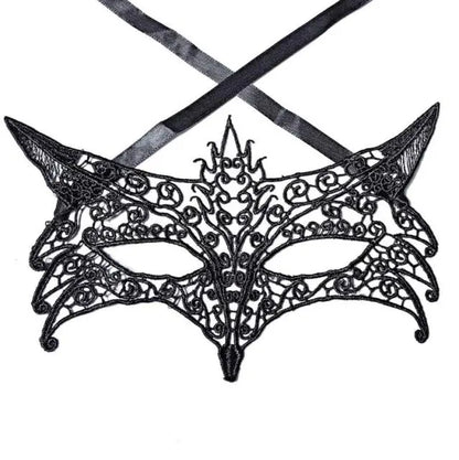 Women Hollow Lace Masquerade Face Mask Sexy Cosplay Prom Party Props Costume Halloween Masquerade Mask Nightclub Queen Eye Mask