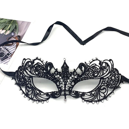 Sexy Lady Black White Red Lace Mask Translucency Half Face Masks Masquerade Party Dance Costume Party Eye Mask