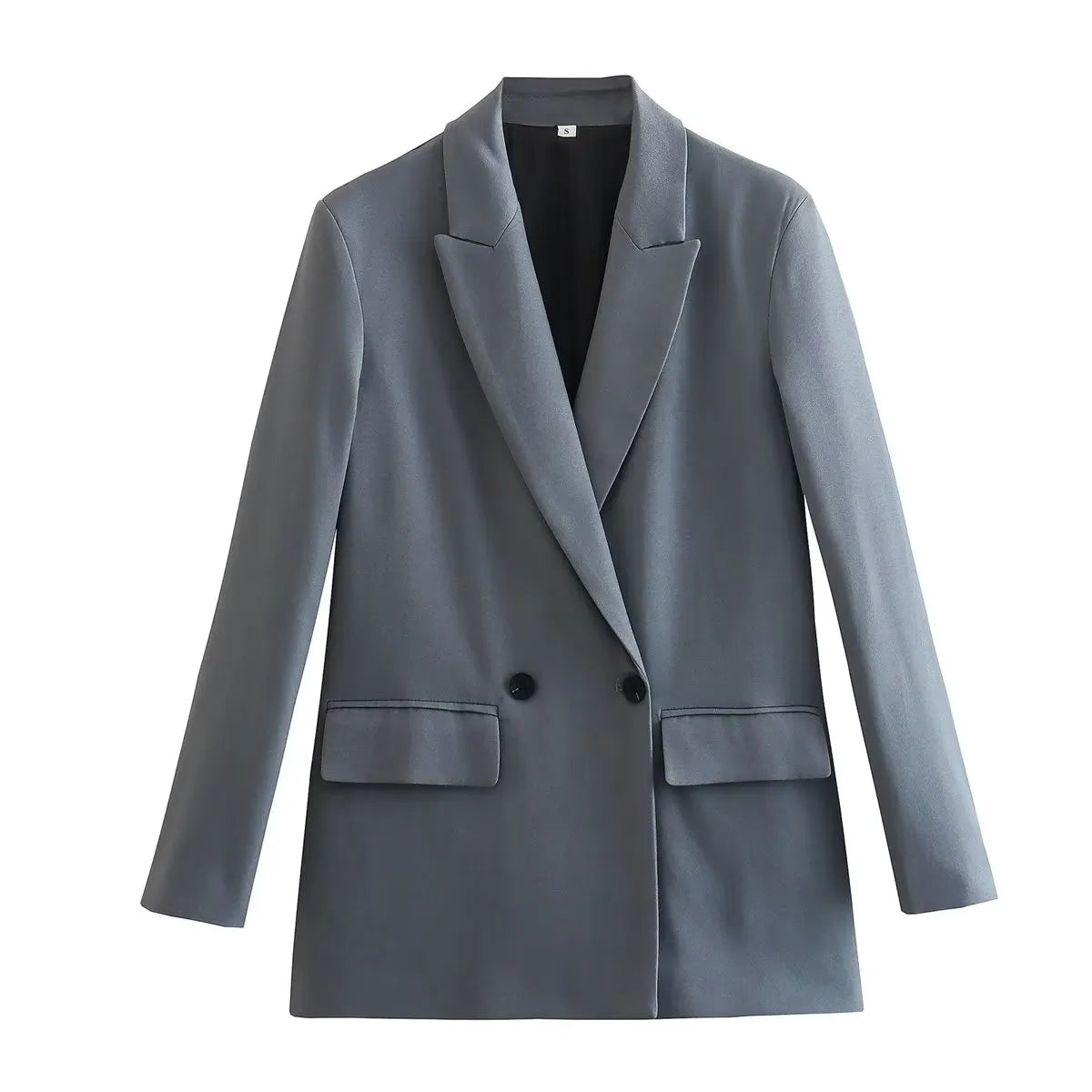 Long Blazer Women Masculine Office Blazer Woman Double Breasted Jacket Women Spring Long Sleeve Blazers for Women Coat