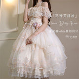 lovwvol Retro Lolita Jsk Dress Japanese Women Sweet Lace Floral Embroidery Princess Wedding Dresses Girls Cute Party Vestidos