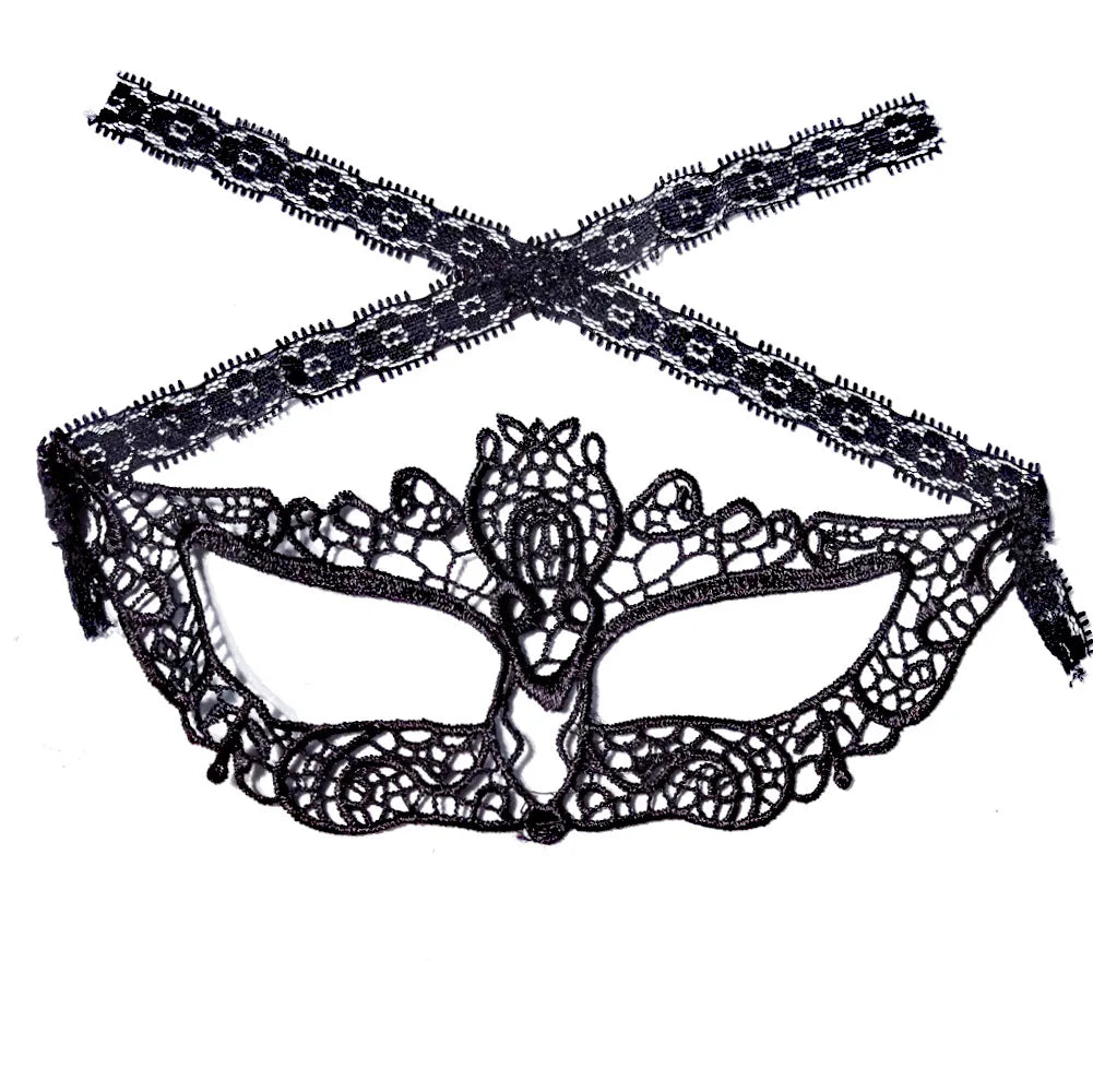 Women Hollow Lace Masquerade Face Mask Sexy Cosplay Prom Party Props Costume Halloween Masquerade Mask Nightclub Queen Eye Mask