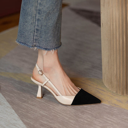 lovwvol High Heels Summer 2023 New Arrival Fashion Buckle Pointed Heel Sandals Women Comfort Simplicity