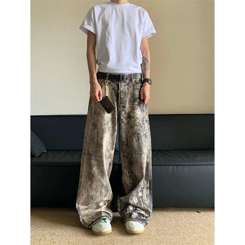 lovwvol  -  Vintage Aesthetic Emo Loose Washed Pants Autumn Women's Casual Harajuku Style Jeans Y2K Wide Leg Punk Baggy Denim Trouser