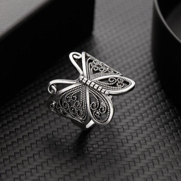 New Fashion Butterfly Rings Shiny Cubic Zirconia Leaves Geometric Adjustable Finger Ring Girls Minimalist Dainty Jewlery Gifts