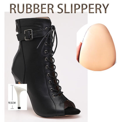 New Sexy Women Black High Heels Party Women's shoes For Latin Dancing Outdoor Stilettos Booties Plus Size