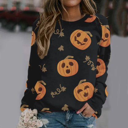 Cartoon 3d Bat Print Halloween Pullover Long Sleeve Y2k Sweatshirt Women Hoodies Autumn Fashion Vintage Streetwear Punk Clothes