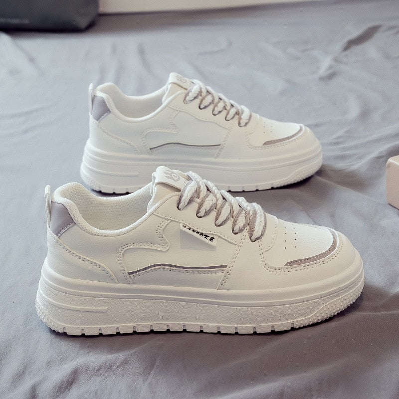 Designer Platform Running Sneakers Women  Tennis shoes Woman Walking Chunky Sneakers white Casual Slip on Vulcanized Shoes