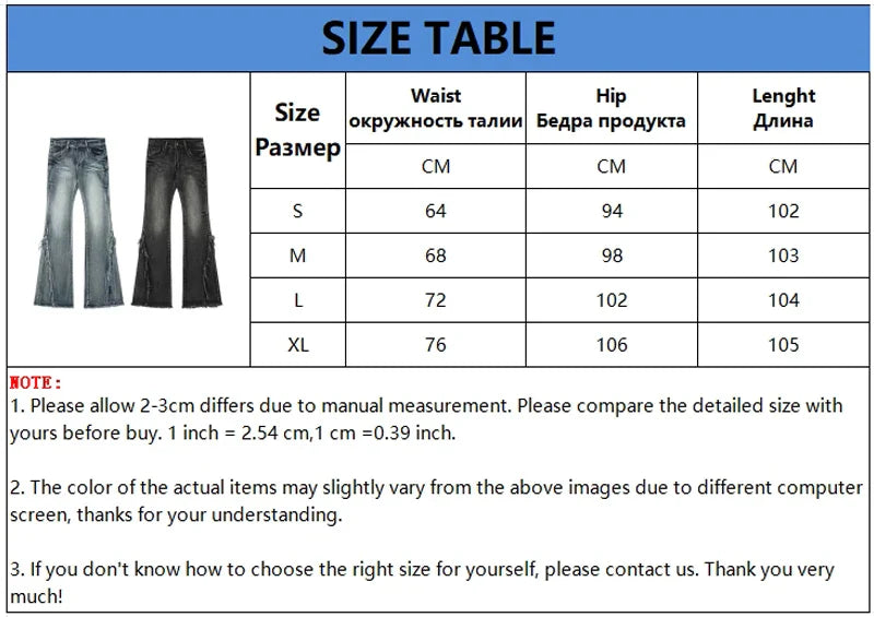 lovwvol  American Vintage Jeans Women Clothes Raw Edge Design Flared Jeans Patchwork Autumn Low-rise Washed Denim Fashion Y2k Pants