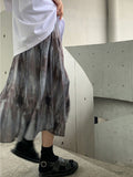 lovwvol Tie Dye Skirts Women Mid-calf High Waist Streetwear Retro Summer Y2k Clothes Fashion Korean Harajuku Casual Females �������� ��������������