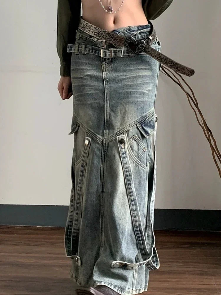 Trumpet Skirt for Women Denim Skirt Girl Long Skirts for Women Slim Fit  Spanking New Denim Skirt