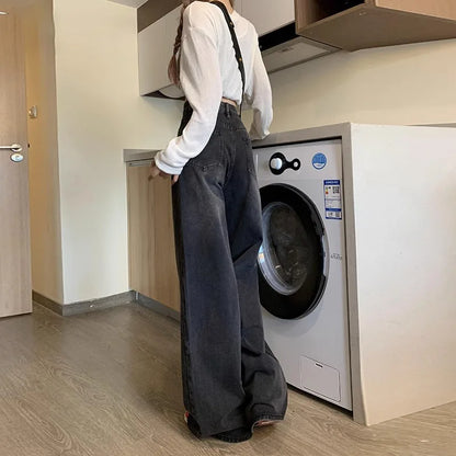 lovwvol Y2k Vintage Jeans Women High Waist Baggy Straight Casual Wide Leg Pants Streetwear Fashion Distressed Loose Denim Trousers