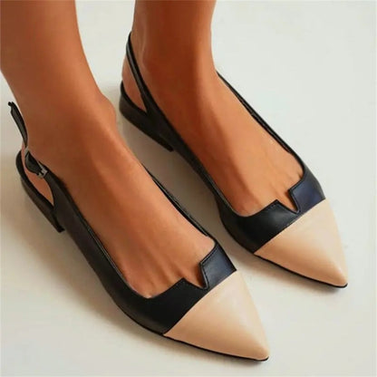 lovwvol Sandals Women Summer  Casual College Mixed Color Buckle Empty Fashion Pointy Simplicity Elegant Woman Shoes With Low Heels