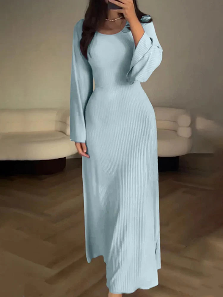 Vintage Long Dresses Women Autumn Long Sleeve Evening Dresses Female Elegant Bandage Maxi Dress Ladies Tight Party Prom Vestidos