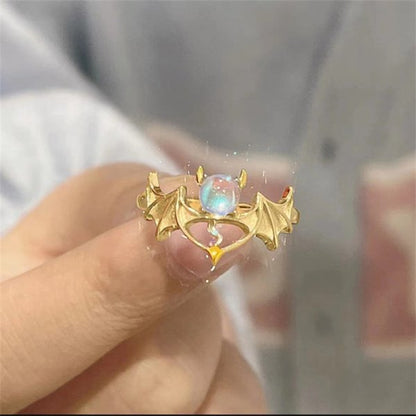 New Fashion Butterfly Rings Shiny Cubic Zirconia Leaves Geometric Adjustable Finger Ring Girls Minimalist Dainty Jewlery Gifts