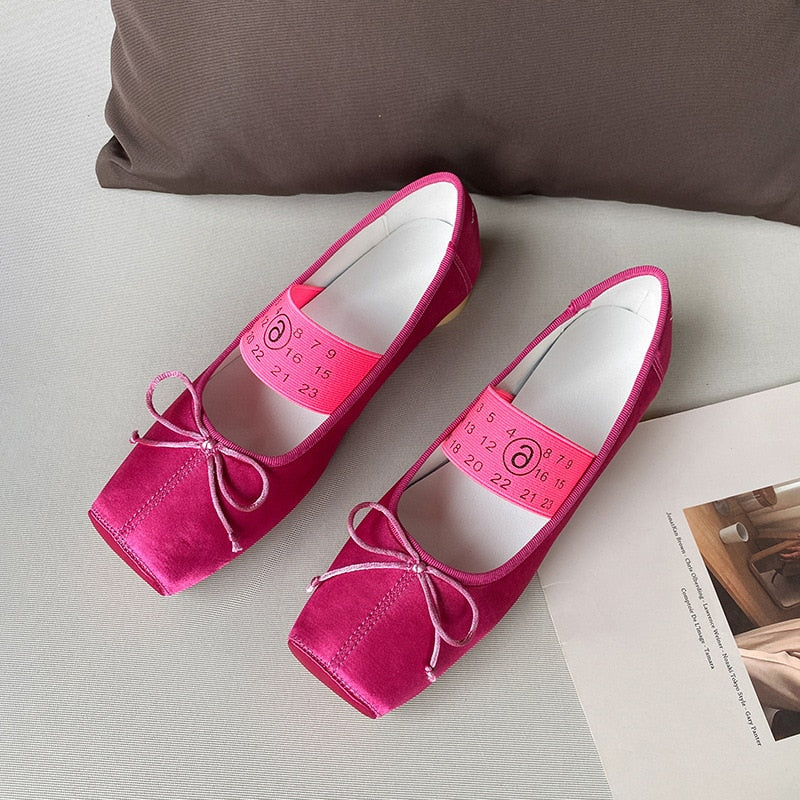 Ballet Slip-On Tied Flats Shallow Women New Spring Summer Female Dancing Mary Janes Daily Ladies Dance Room Shoes