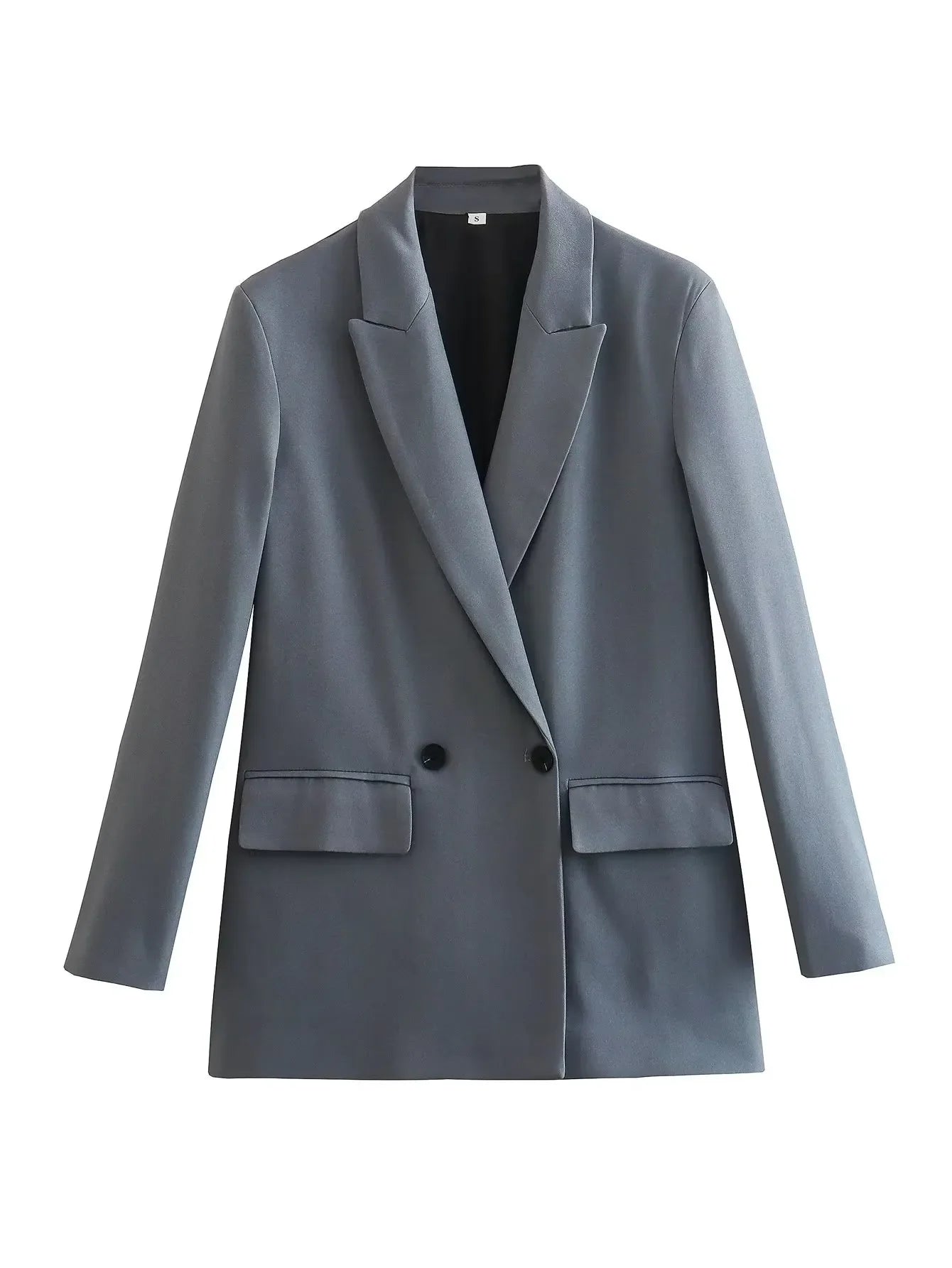 Long Blazer Women Masculine Office Blazer Woman Double Breasted Jacket Women Spring Long Sleeve Blazers for Women Coat