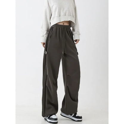 lovwvol   Y2k Striped Swestpants Woman Sports Baggy Korean Fashion Pants Streetwear Cargo Harajuku Spring Trousers Vintage Aesthetic