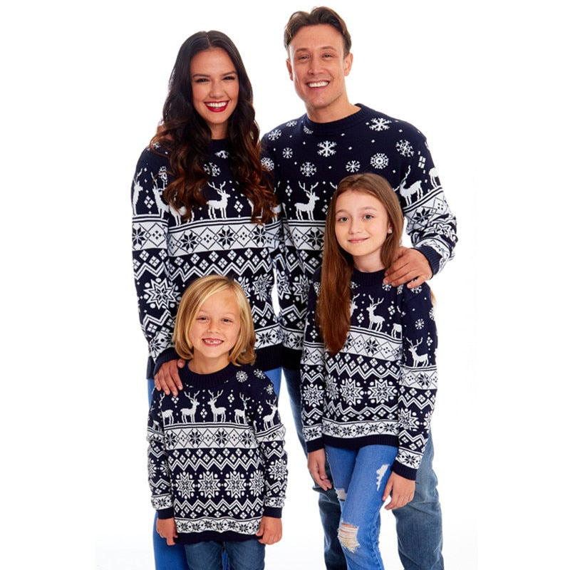 lovwvol Xmas Pyjamas Family Mom and Daughter Matching Clothes Cotton Sweater Merry Christmas Print Matching Christmas Outfits for Family