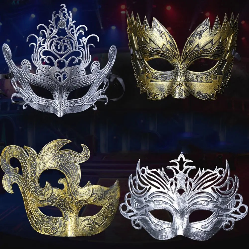 Retro Fashion Plastic Mask Halloween Party Masquerade Decoration Christmas Halloween Dance Cosplay Props