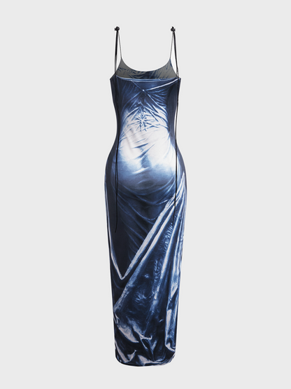 Sculpture Aesthetics Human Body Sleeveless Maxi Dress