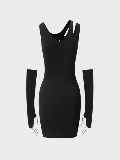 Street Black Dress Mini Dress